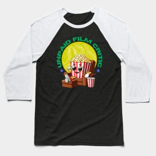 Unpaid Film Critic: Vintage Cinema, Motion Picture Lover and Movie Enthusiast Baseball T-Shirt